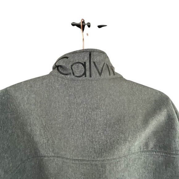 Calvin Klein Men's Classic Soft Shell Water Resistant Jacket Size L Gray Neutral - Picture 4 of 10